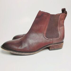 Arturo Chiang Averly  Brown Leather Chelsea Boot  Slip On Ankle Size Size 7